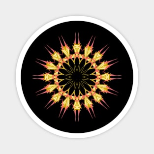 Yellow mandala Magnet